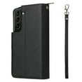thumbnail image 3 of Feishell for Samsung Galaxy S22 Plus (6.6 inch) Wallet Case for Women Men,Premium PU Leather Magnetic Clasp Zipper 9 Card Slots Folio Flip Holder Shockproof Purse Phone Case with Wrist Strap,Black, 3 of 8