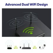 SANNCE 4PCS 3MP H.265+ Wireless Wi-Fi Security Camera System, 100ft Night Vison, IP66, Remote Monitoring, 1TB HDD, Human Detecti, 5MP 8CH NVR Two-Way Audio Recording and 3MP Bullet Cameras