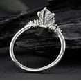 thumbnail image 3 of solitaire jewels Snow Drift Style 2CT Marquise Moissanite Engagement Ring For Women, 10K White Gold, 3 of 6
