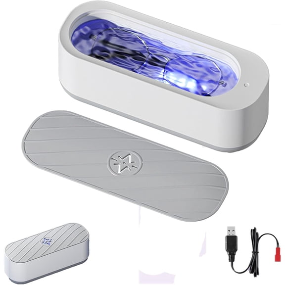 Ultrasonic Glasses Cleaner, Corvante Glasses Cleaning Machine, Rechargeable Eyeglass Cleaner Machine, Deep-Cleans Oil, for Jewelry, Eyeglasses, Rings, Watch Strap, Fast Deep Cleaning