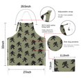 thumbnail image 7 of Green Bigfoot Pattern Apron-Garden Aprons for Women with Pockets-Cotton Linen Waterproof Kitchen Cooking Gardening Aprons Adjustable for Kitchen,Cooking,BBQ and Salon 33x27 Inch, 7 of 7