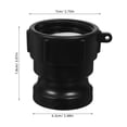 thumbnail image 2 of TEHAUX 2Ud Adaptador De Ibc Con Conexión Rápida Para De Agua Y Accesorios En Plástico Negro, 2 of 8