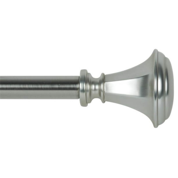 Adjustable curtain rod Brushed Nickel (48 in. W x 3.25 in. D x 3.25 in