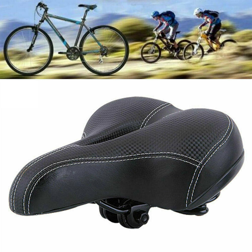 Extra Wide Comfy Cushioned Bike Seat Soft Padded Bicycle Saddle Universal 