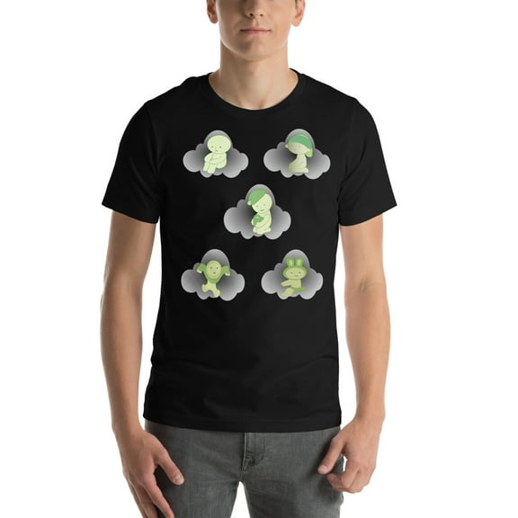 smiski lover, cute smiski, gift for best friend (Black, XS)