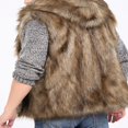 thumbnail image 4 of Gilet Sans Manches pour Hommes avec Fausse Fourrure de Luxe et Capuche, 4 of 9