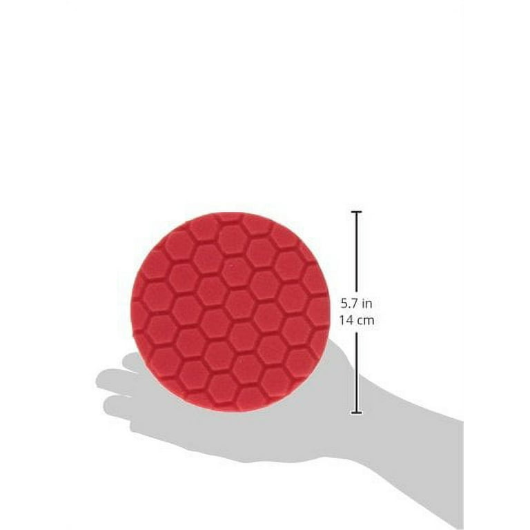 CHEMICAL GUYS 5.5 INCH RED HEX-LOGIC QUANTUM FINESSE FINISHING PAD