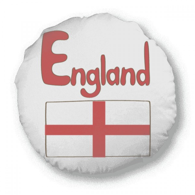 England National Flag Red Pattern Round Throw Pillow Home Decoration Cushion