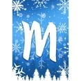 thumbnail image 3 of America Forever Winter Monogram Letter M Winter Forest Garden Flag Vertical Double Sided 12.5 x 18 inches Happy Holiday Christmas Seasonal Flags for Outdoor, Yard Porch, Snowflakes Garden Flag, 3 of 7