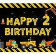 thumbnail image 4 of Construction Themed Happy 2 Birthday Banner Backdrop Decoration for Birthday Party Photography Props Party Supplies Background Decor, 4 of 8