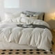 thumbnail image 2 of Nvzi Juego de sábanas, juego de sábanas y fundas de almohada, juego de cama individual, ropa de cama de hotel, decoración del hogar (blanco), 2 of 5