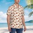 thumbnail image 3 of Fotbe Cowboy Western Camisa Hawaiana para Hombre Unisex – Camisa Casual de Verano con Botones de Manga Corta de Algodón y Lino,Small, 3 of 7