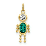 SOPHIA JEWELERS 14K May Boy Birthstone Charm