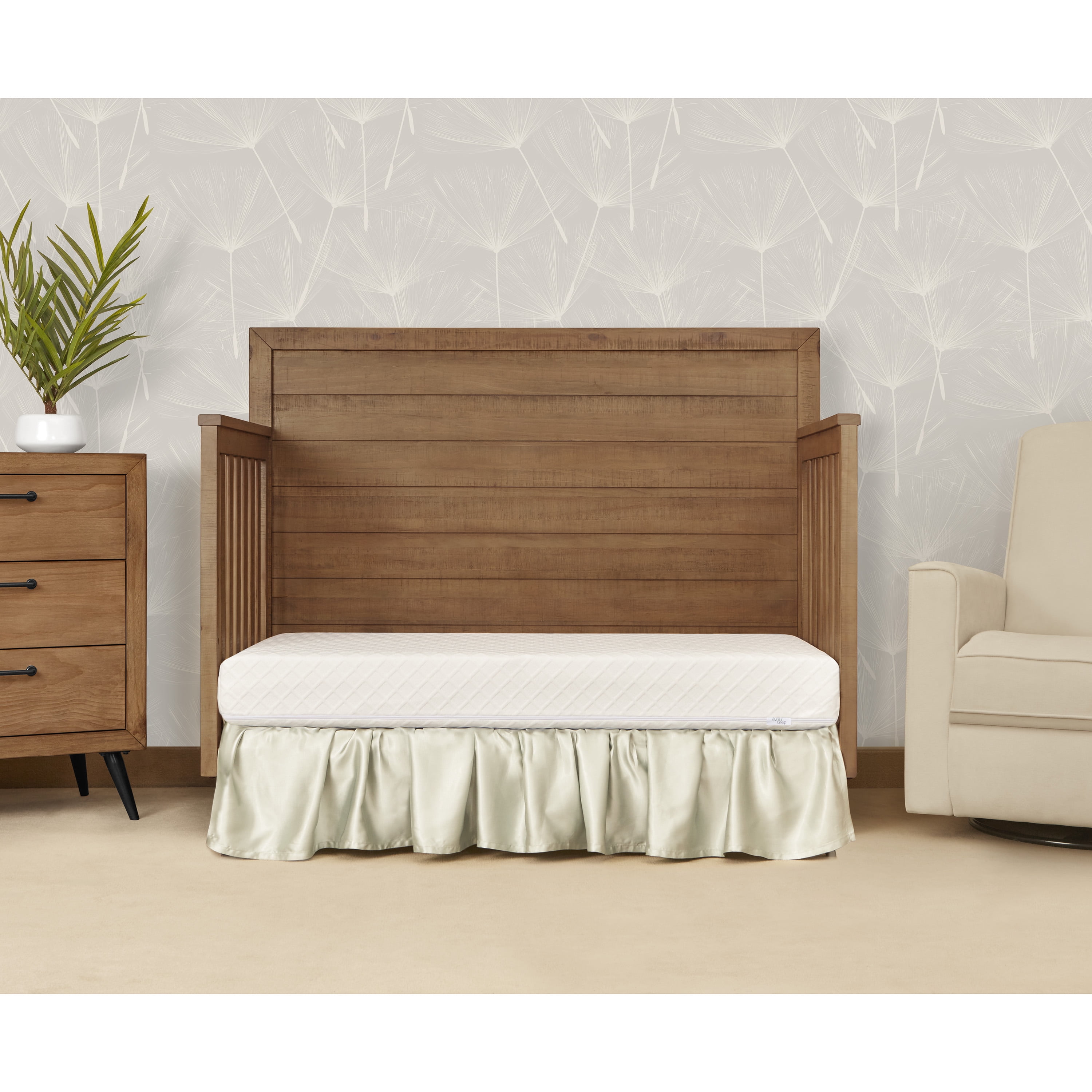 evolur Sleep Comfort Lite Plus Fiber Crib & Toddler Foam Mattress