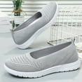 thumbnail image 6 of Hessimy Women's Walking Tennis Shoes - Lightweight Athletic Casual Gym Slip on Sneakers(Z02-Grey,38), 6 of 7