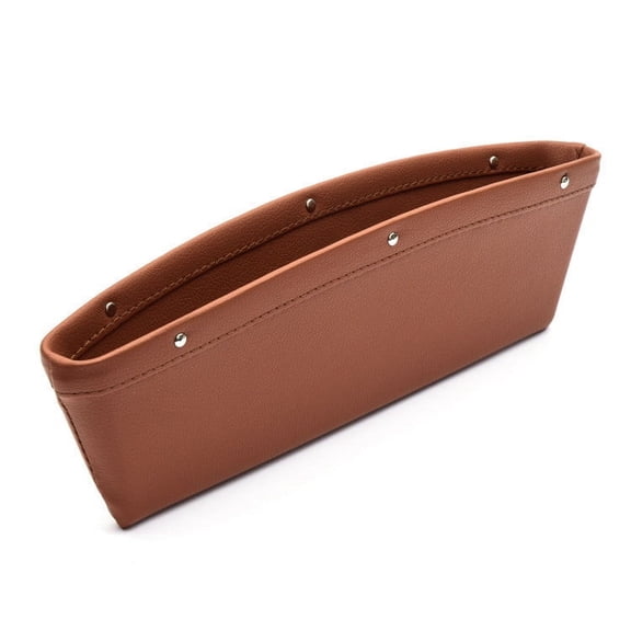 Car Seat Gap Filler Organizer, Leather Leak-Proof Storage Box for Phones Keys and Coins, Universal Auto Interior Pocket for Keeping Vehicle Neat and Preventing Item Dropping