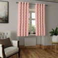 thumbnail image 2 of Ambesonne Coral Grommet Curtain, Vintage Art Deco Pattern, 50" x 63", Coral Pale Coral White, 2 of 6