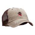 thumbnail image 5 of Cowboy Silhouette Embroidered Frayed Mesh Cap - Brown OSFM, 5 of 5