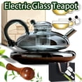 thumbnail image 2 of Electric Glass Teapot with Warmer - 20 Oz Glass Electric Tea Kettle with Infuser, 9-Temperature | 1000w Heating Ceramic Stove, TeaPot Set with Infuser for Loos Tea & Coffee, 2 of 7