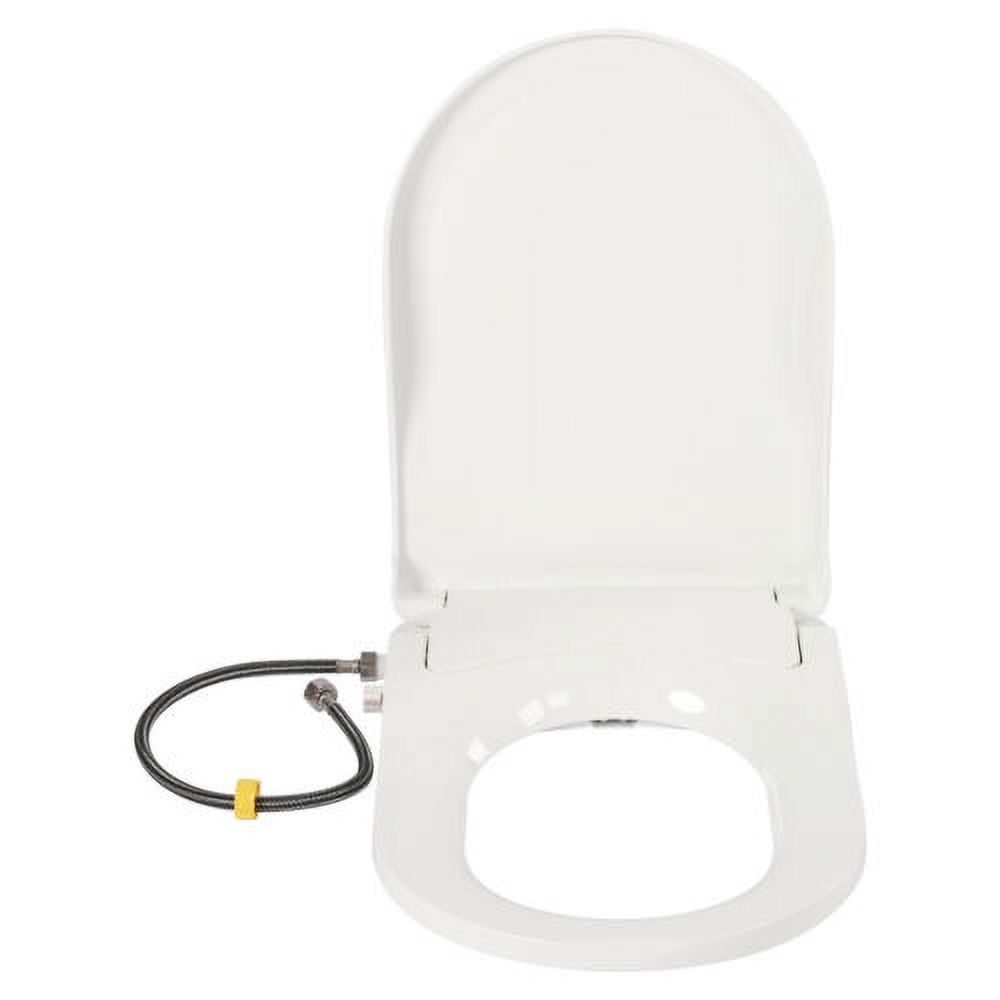 Non-Electric Bidet Toilet Seat Dual Nozzle Fresh Water Spray D-Shape