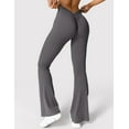 thumbnail image 5 of Scrunch Flare Leggings Daze V Back Butt Lifting Wide Leg High Waist 31.5" Gym Workout Yoga Pants, 5 of 6