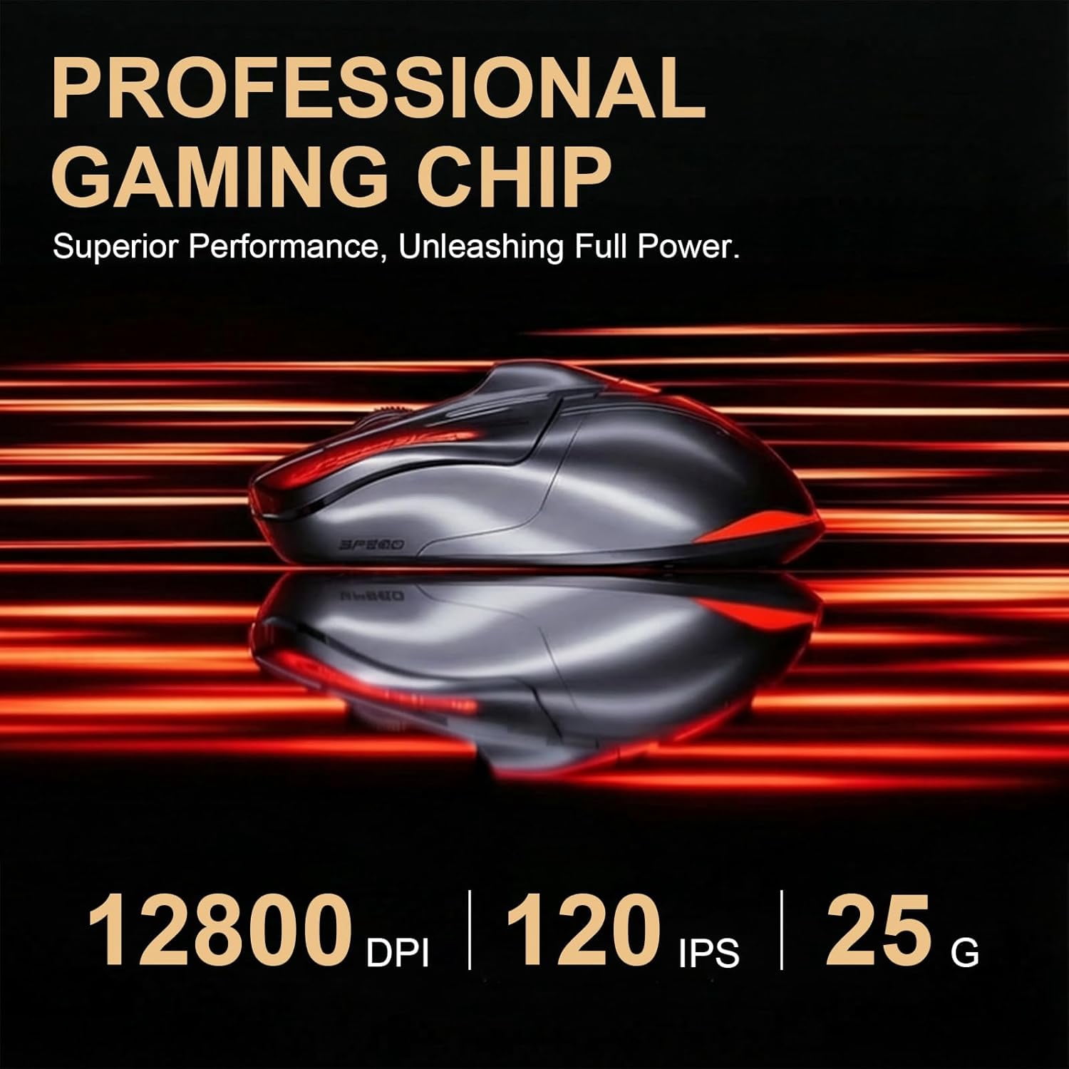 Sports Car Style Wireless Gaming Mouse, 12800 DPI, Tri-Mode 2.4G/Bluetooth 5.3/USB-C Wired, 87g Lightweight RGB Backlit Mouse, 500mAh for PC Laptop Computer (Gray)