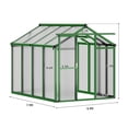 thumbnail image 3 of GloryStar Sunroom Style Aluminum Greenhouse with Durable Polycarbonate and Sliding Entryways, 3 of 7