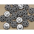 thumbnail image 5 of IBA Indianbeautifulart Black Decorative Buttons For Sewing Crafting Scales Geometric Printed Canvas Fabric&nbsp;1 Inch Buttons For Sewing Pack Of 50, 5 of 7