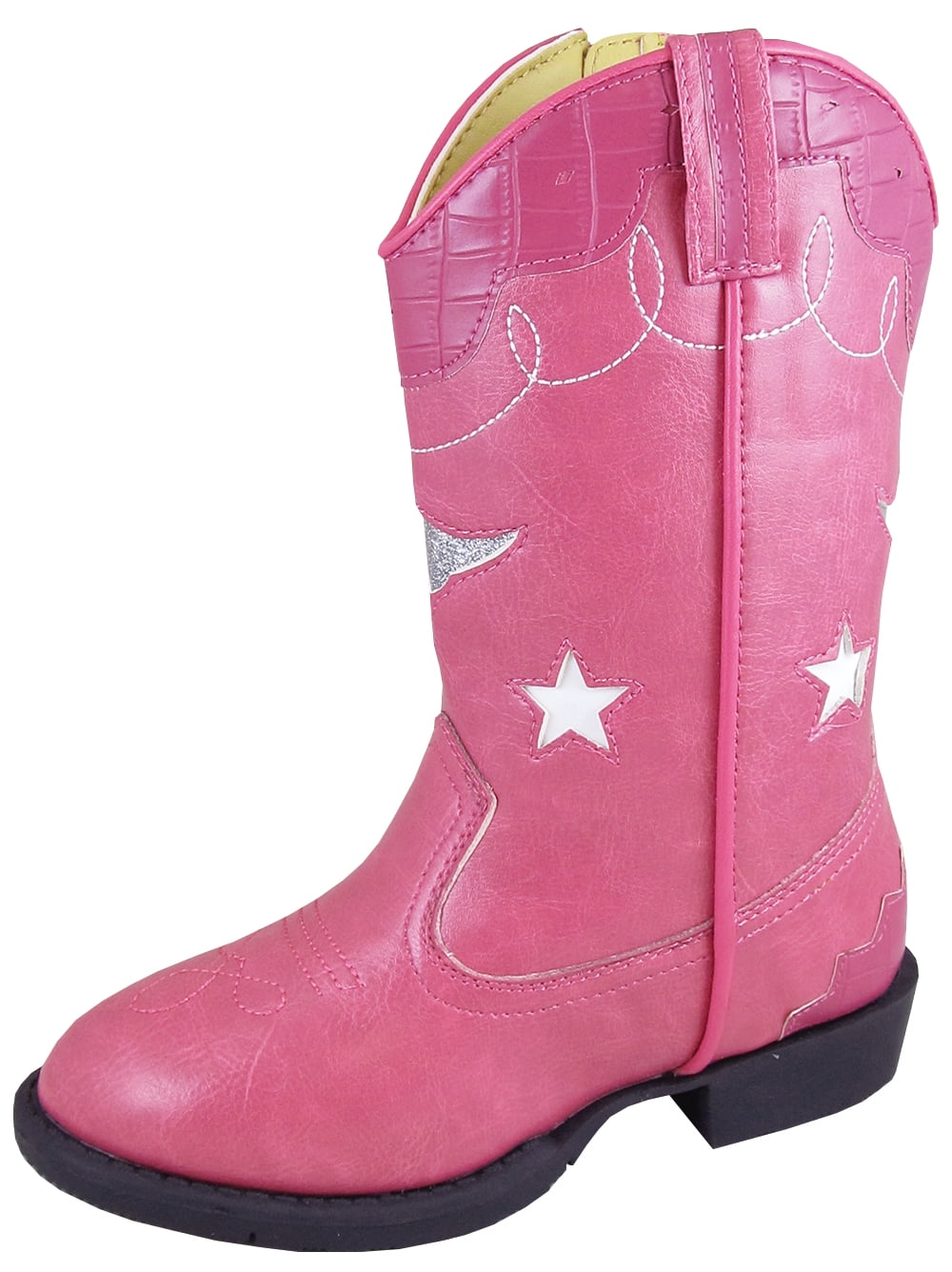 Pink Western With Lights Girls Boots 