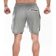 thumbnail image 2 of 2 para hombre en 1 pantalones cortos deportivos para correr entrenamiento de gimnasio ligero de secado rápido, 2 of 3