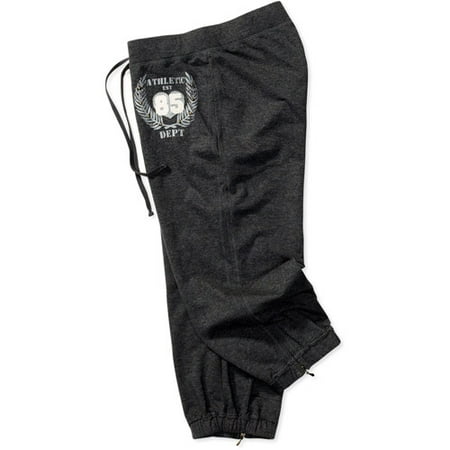 Juniors' Zippered Crop-Length Athletic Pants