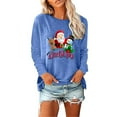 thumbnail image 2 of Qertyioot Sweat-Shirt d'Hiver pour Femmes Imprimé de Noël, Manches Longues Décontracté Col Rond Mode Pull, 2 of 5