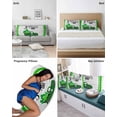 thumbnail image 5 of St. Patrick's Day California King Pillow Case - Microfiber Bed Throw Pillow Covers, Spring Lucky Grass Truck Striped Wood Decorative Lumbar Pillow Cover with Envelope Closure for Sofa/Travel 20"x40", 5 of 6