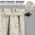 thumbnail image 5 of Rod Pocket Kitchen Curtain Set 3-Piece, 27.5x36 Inch Valance & Tier Drapes, Polyester Pongee Cafe Curtains for Living Room, Bathroom, Farmhouse Rustic Country Window Treatments., 5 of 6