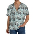 thumbnail image 1 of Fotbe Sea Otter Camisa Estampada de Manga Corta para Hombre, Casual de Verano, Estilo Playero, Sin Arrugas-X-Large, 1 of 5