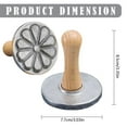 thumbnail image 3 of Clearance! Cookie Embossing Die Round Metal Cookie Cutter Mould with Wooden Handle Embossing Stamp Mould for Home Diy Baking Cookie Cutter, 3 of 9