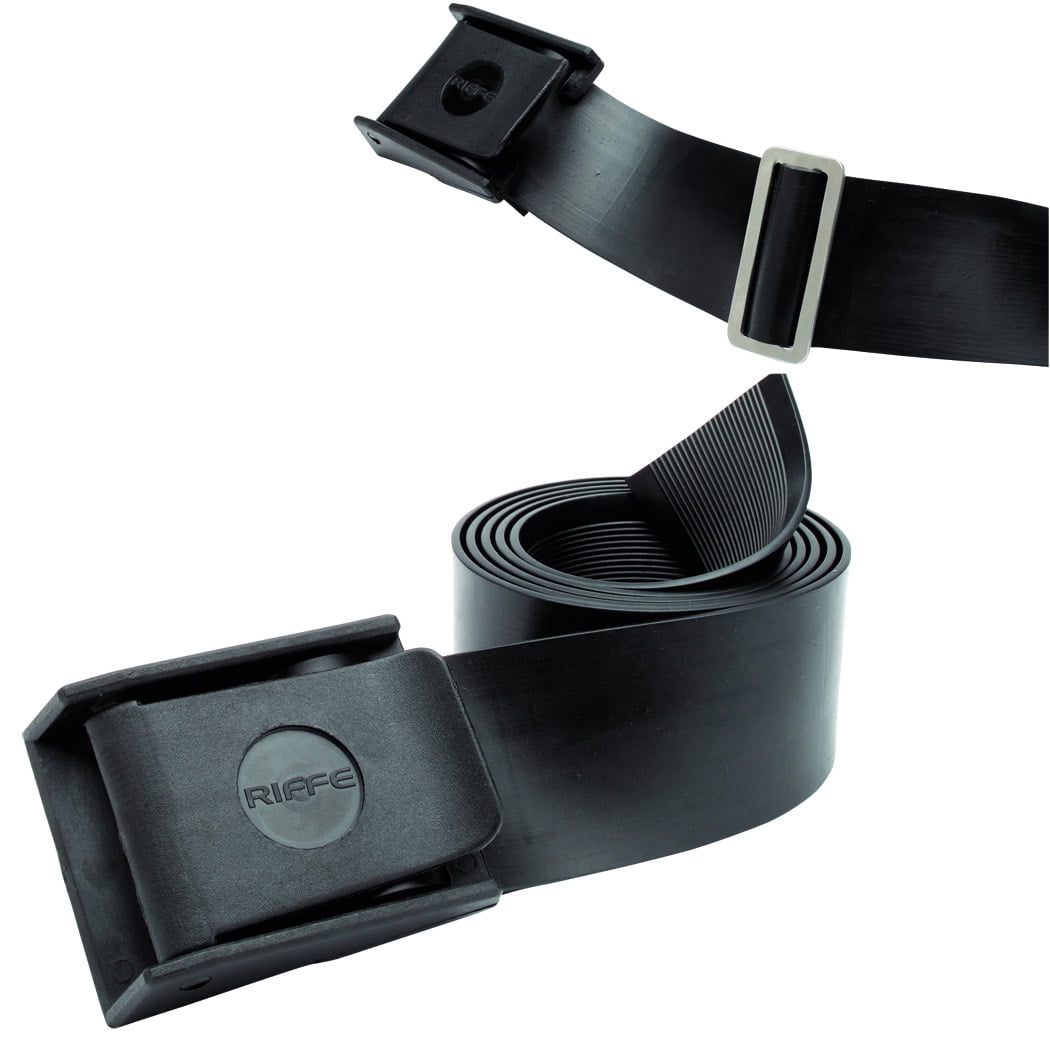 riffe rubber weight belt w/ nylon buckle black