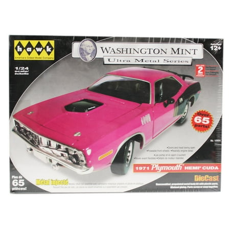 Mint Scale Model - Washington Mint 1971 Plymouth Hemi Cuda Pink Scale Model Kit (65+ Pieces)
