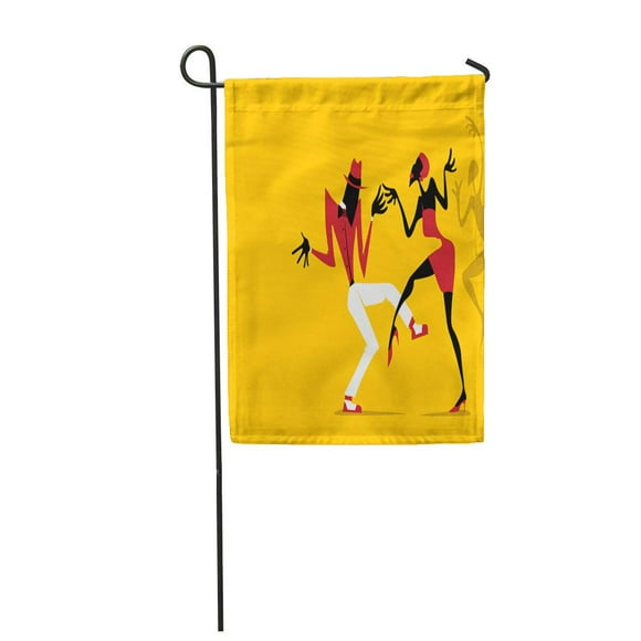 NUDECOR Cuban Salsa Samba Rumba Latin Dance Couple Dancing Cuba Garden Flag Decorative Flag House Banner 12x18 inch