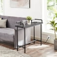 thumbnail image 3 of VECELO 39.2" Console Table with Charging Station, Narrow Sofa Table with 2 Power Outlet and 2 USB Ports for Living Room and Hallway, Charcoal Gray, 3 of 9