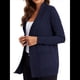 thumbnail image 3 of Cárdigan de Punto Abierto para Mujer, Larga y Bolsillo Azul Marino L, 3 of 10