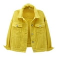 thumbnail image 2 of Turilly Womens Jackets Ladies Clearance, Women Spring and Autumn Coats Warm Solid Long Sleeve Denim Jacket Outerwear, 2 of 6