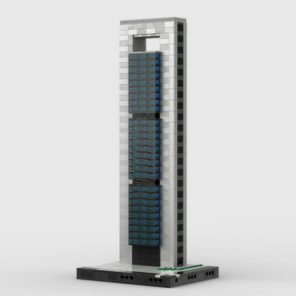 MOC-52076 Torre Cespa Modular Building Blocks Set Skyscraper MOC Bricks Toys 1：650 Model 1747pcs