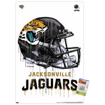 NFL JacksonVille Jaguars - Drip Helmet 20 Wall Poster with Push Pins, 22.375" x 34"