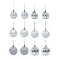 thumbnail image 6 of 12pcs Christmas Baubles - Hanging Xmas Ornaments for Christmas Tree Decoration, Colorful Festive Decor for Holiday Party, Home, Living Room, Mantel & Office to Boost Christmas Vibe, Silver, 6 of 9