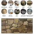 thumbnail image 5 of Dundee Deco 3D Wall Panels - Cladding, Brown Hazel Gold Stone Look Wall Paneling, Styrofoam Facing for Interior and Exterior Applications, DIY, SAMPLE, Size 10 x 10 in., 5 of 9