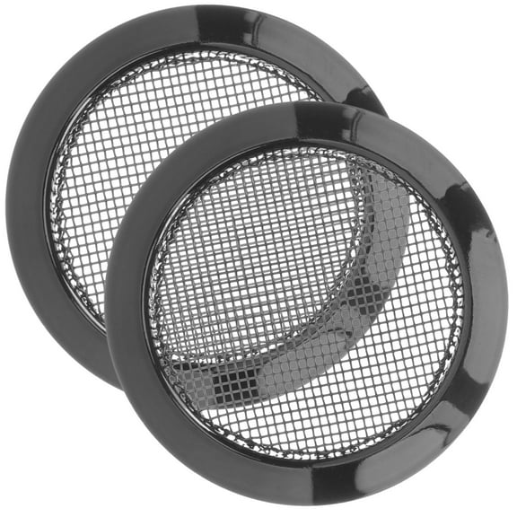 Worgeous Dobro Guitar Soundhole Cover with Metal Grille Mesh for Pickup Feedback Reduction Black