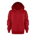 thumbnail image 5 of Ccpelsie Boys Girls Hoodie Kids Jacket Youth Zip Up Sport Hooded Sweatshirt Teen Winter Warm Coat for Toddler(Brick Red,12-18 Months), 5 of 7