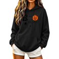 thumbnail image 3 of PNTUTB Women's Hooded Drawstring Sweatshirt Long Sleeve Pullover Halloween Print Casual Loose Comfort Fall Winter Fashion Trendy Top with Pocket, 3 of 7