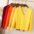thumbnail image 2 of Casual Woman Cardigan Sweater Autumn Winter Women Solid Color V-neck Long Sleeve Plus Size Knit Sweater Coat Crochet, 2 of 5